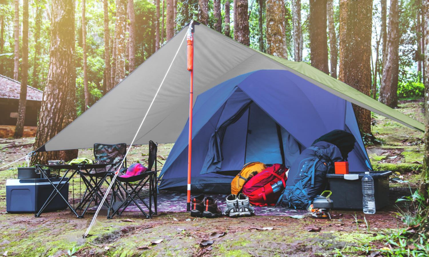 Rainproof Camping Tarp Shelter | Camping Tarp Shelter Setup